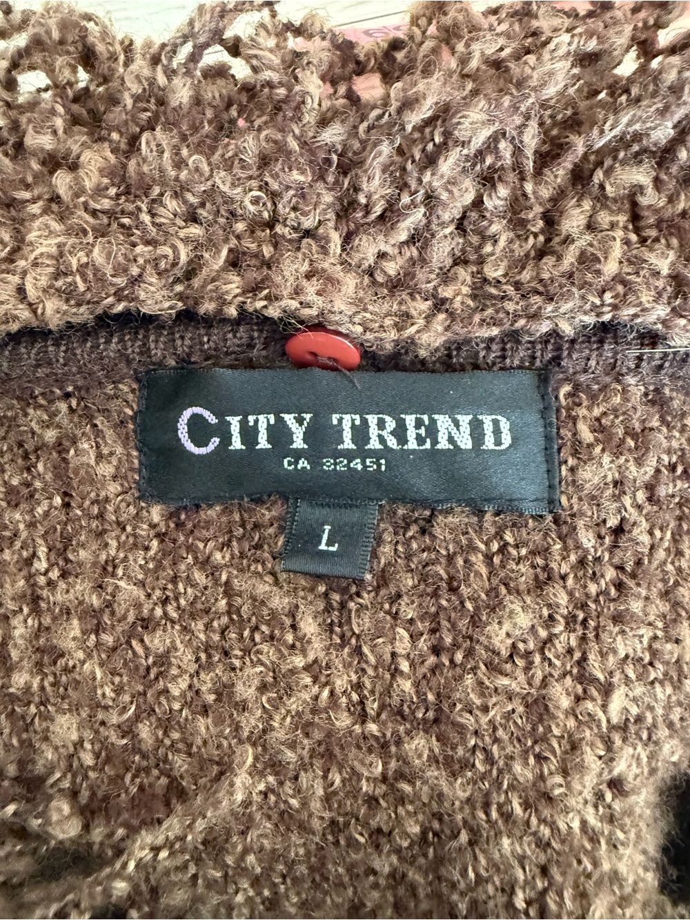 Penny Lane Long Brown Shaggy Duster Cardigan Boho Festival Coat Sweater - Picture 12 of 13